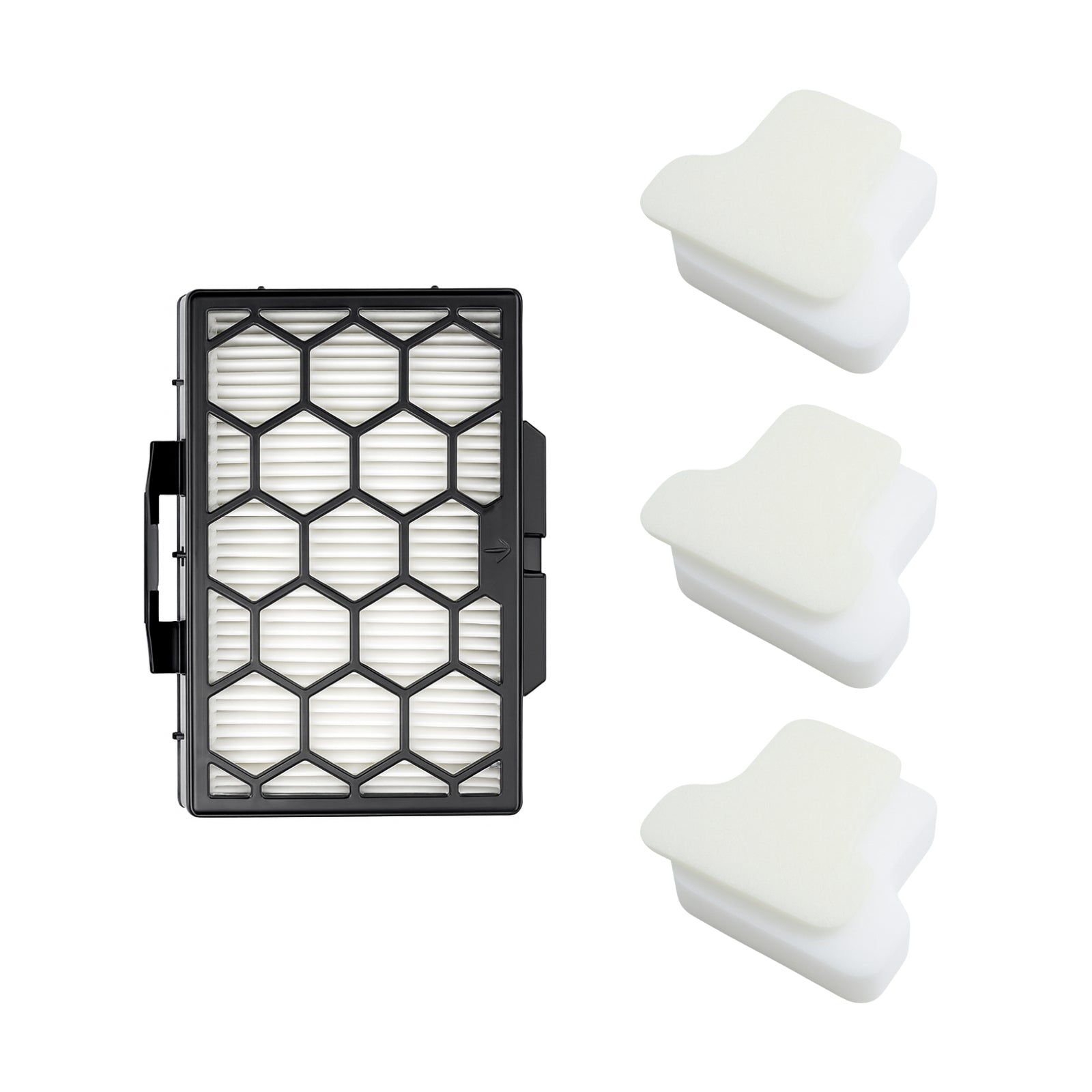 Nispira HEPA and Pre Motor Filter Replacement Set Compatible with Shark CV100 CZ250 CZ500 Vacuum Cleaner