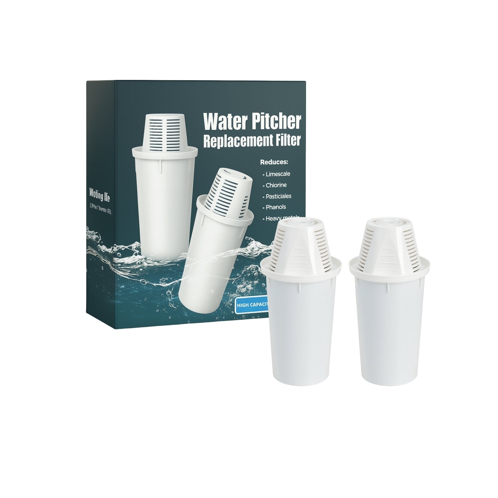 Nispira Water Filter Replacement Compatible with Nakii Aquaphor Water Pitcher A5 Filter