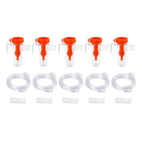 Nispira 5-Set Disposable Micro Mist Replacement Filter Spray Kit for Portable Compressor Atomizer Cup, Tubing & Mouthpieces