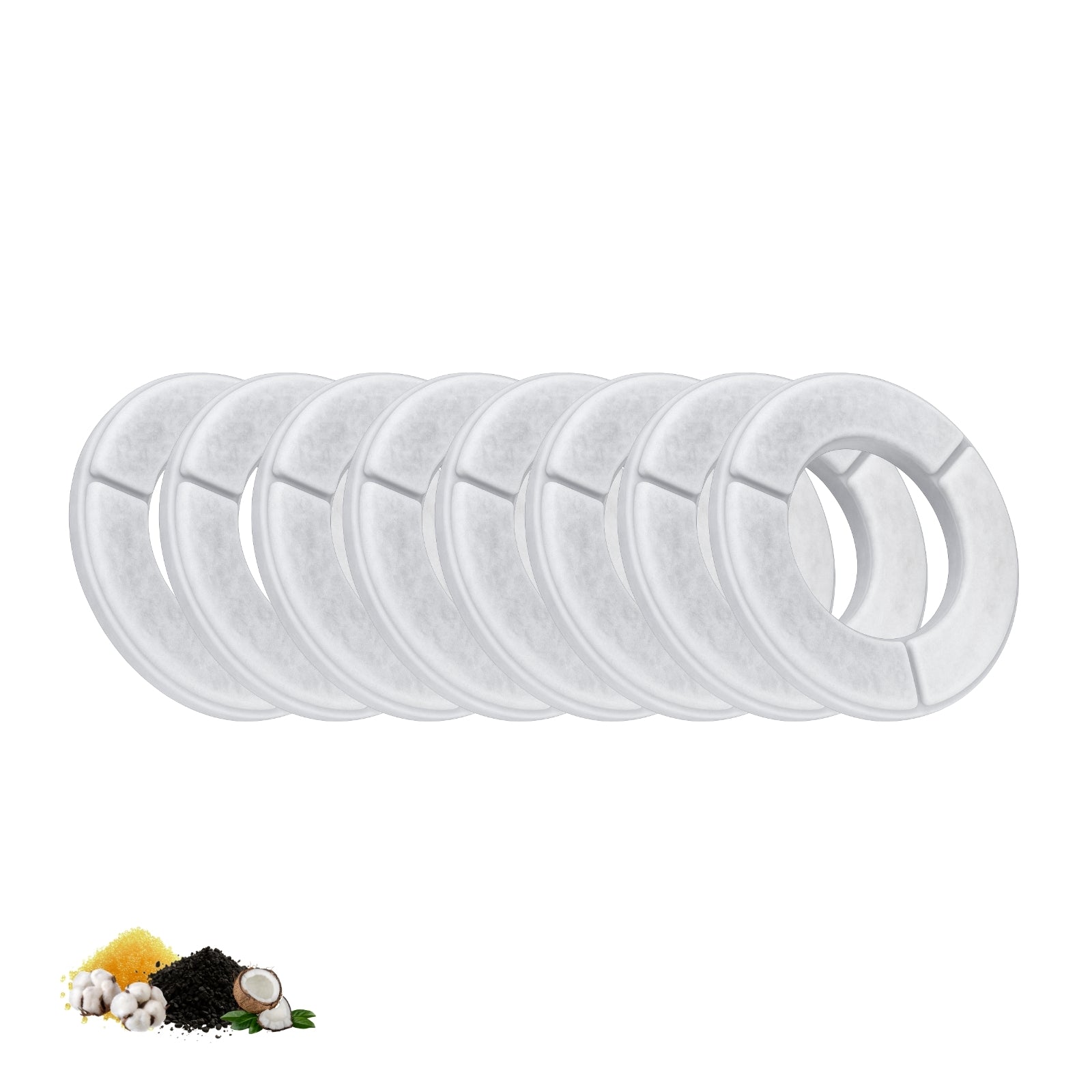 Nispira Replacement Filters for UPSKY 2.5L/84oz, 3.5L/118oz, 4L/135oz, 4.5L/152oz, 5.5L/186oz & 6.5L/1.6 Gallon Dog Water Fountains, Activated Carbon and Ion Exchange Resin Filtration